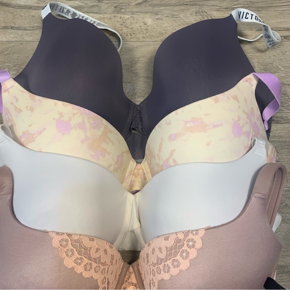 Victoria Secret Bundle 5 Bras Unlined Demi T Shirt Lined Push Up Perfect Shape - Picture 15 of 15